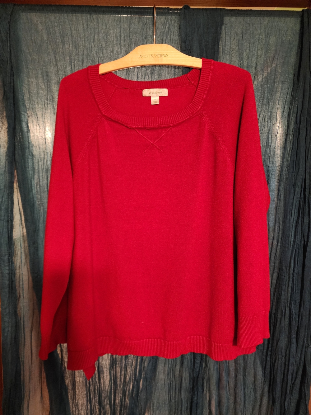 Dressbarn Red Knit Crewneck Sweater